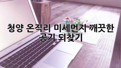 청양 온직리 미세먼지, 깨끗한 공기 되찾기