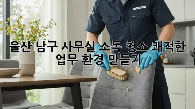 울산 남구 사무실 소독 청소: 쾌적한 업무 환경 만들기